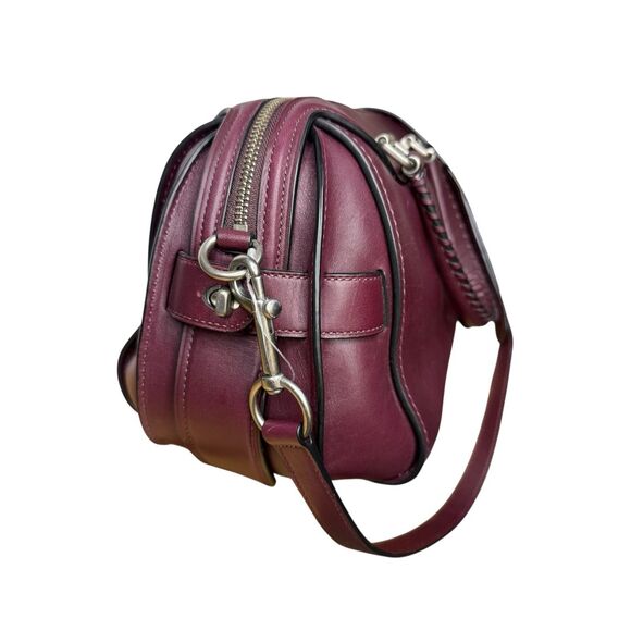 Coach Ace Satchel Bag Crossbody Purse Burgundy Glovetanned Leather Limited Ed - Picture 4 of 11